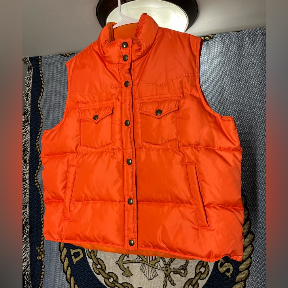 Powder River Outfitters puffer vest orange XL
